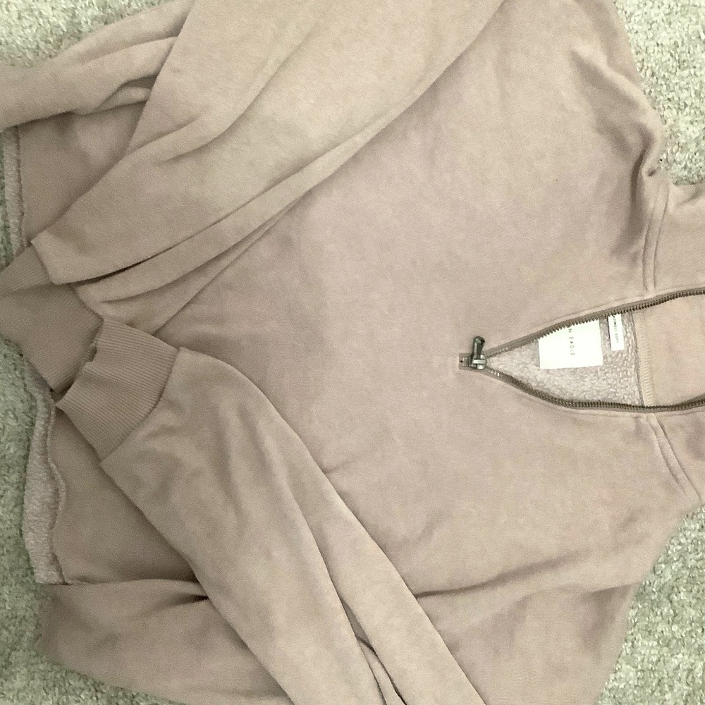 American eagle soft cropped half zip turtle neck jacket